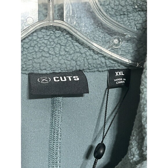 CUTS Clothing Polartec® Sherpa Half Zip Blue Fleece XXL NWT - Picture 3 of 7